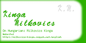kinga milkovics business card